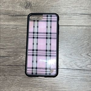 Wildflower Pink plaid Iphone 8 Plus case